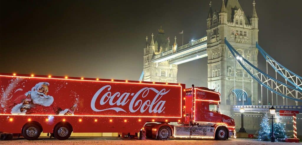 The Coca-Cola truck is an iconic symbol of the Christmas advert