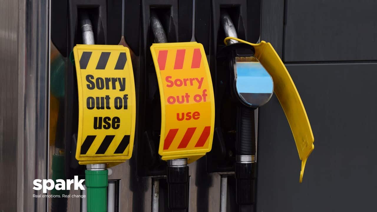 The UK fuel crisis left motorists unable to full up with petrol or diesel 