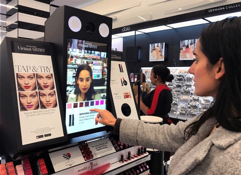 Experiential retail - Sephora make up colour matching 