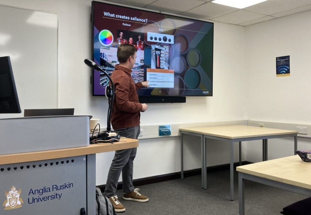 Will Morgan doing a workshop at Anglia Ruskin University